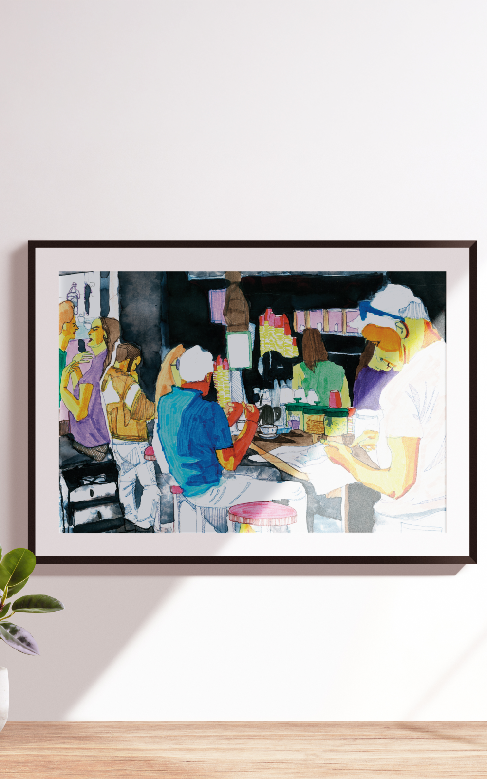 הדפס לתלייה על הקיר | Busy Bistro | פיטר ווד