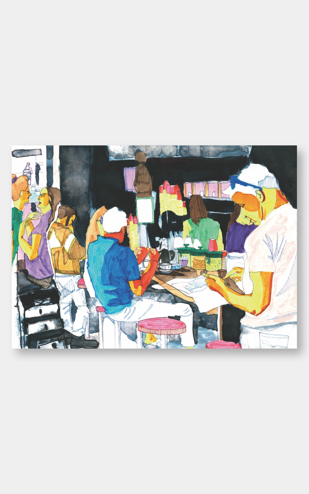 הדפס לתלייה על הקיר | Busy Bistro | פיטר ווד