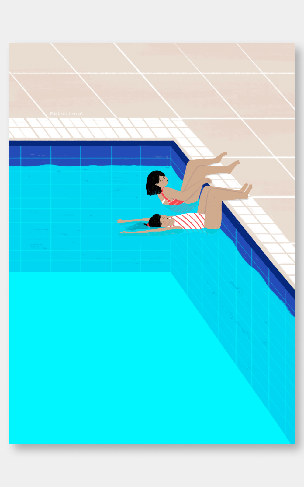 הדפס לתלייה על הקיר | Swimming | מאיה איש שלום