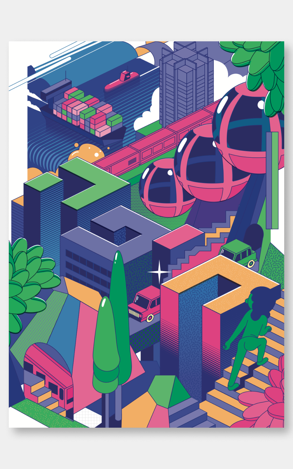 הדפס לתלייה על הקיר | חיפה | מאייר אלון ברייאר