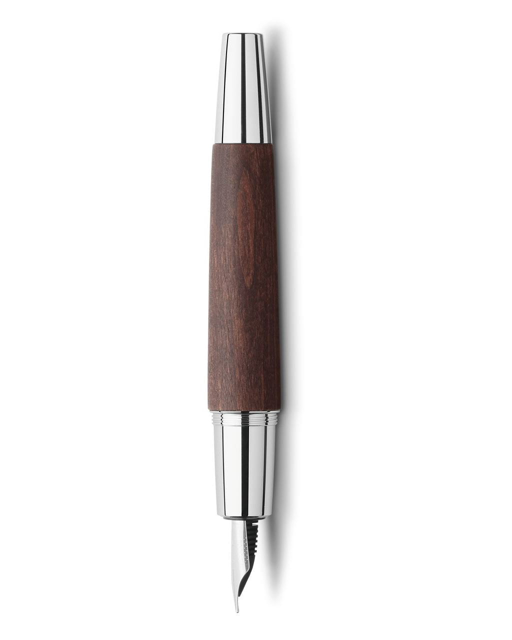 עט נובע מעץ אגס בגימור כהה שולב כרום | Faber Castell E-Motion Pearwood DARK