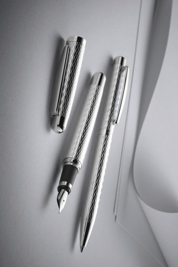 עיפרון מכני מכסף 925 בגימור מעויינים  | עיצוב 02 | OTTO HUTT
