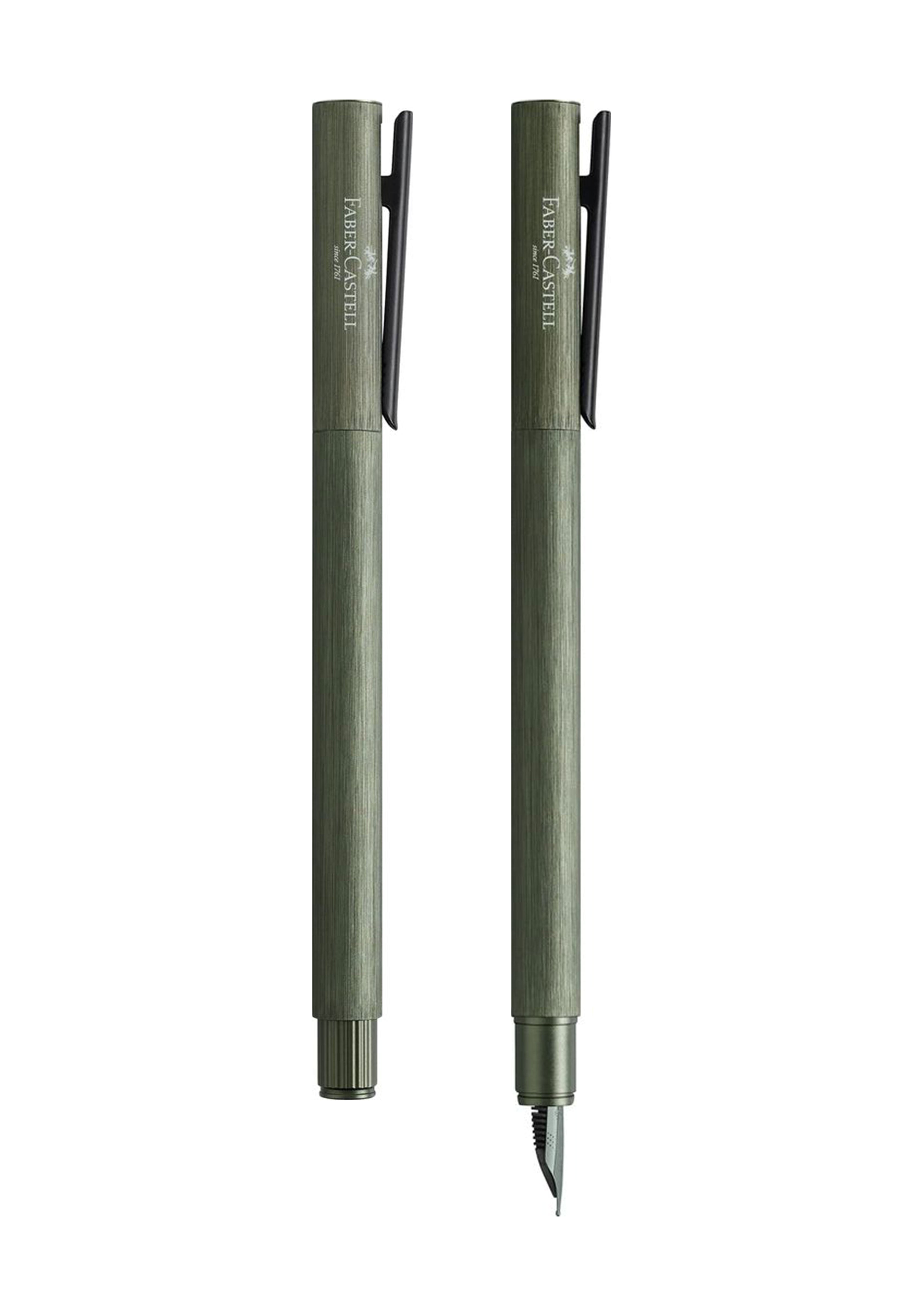 עט נובע אלומיניום ירוק זית | Faber Castell Neo Slim