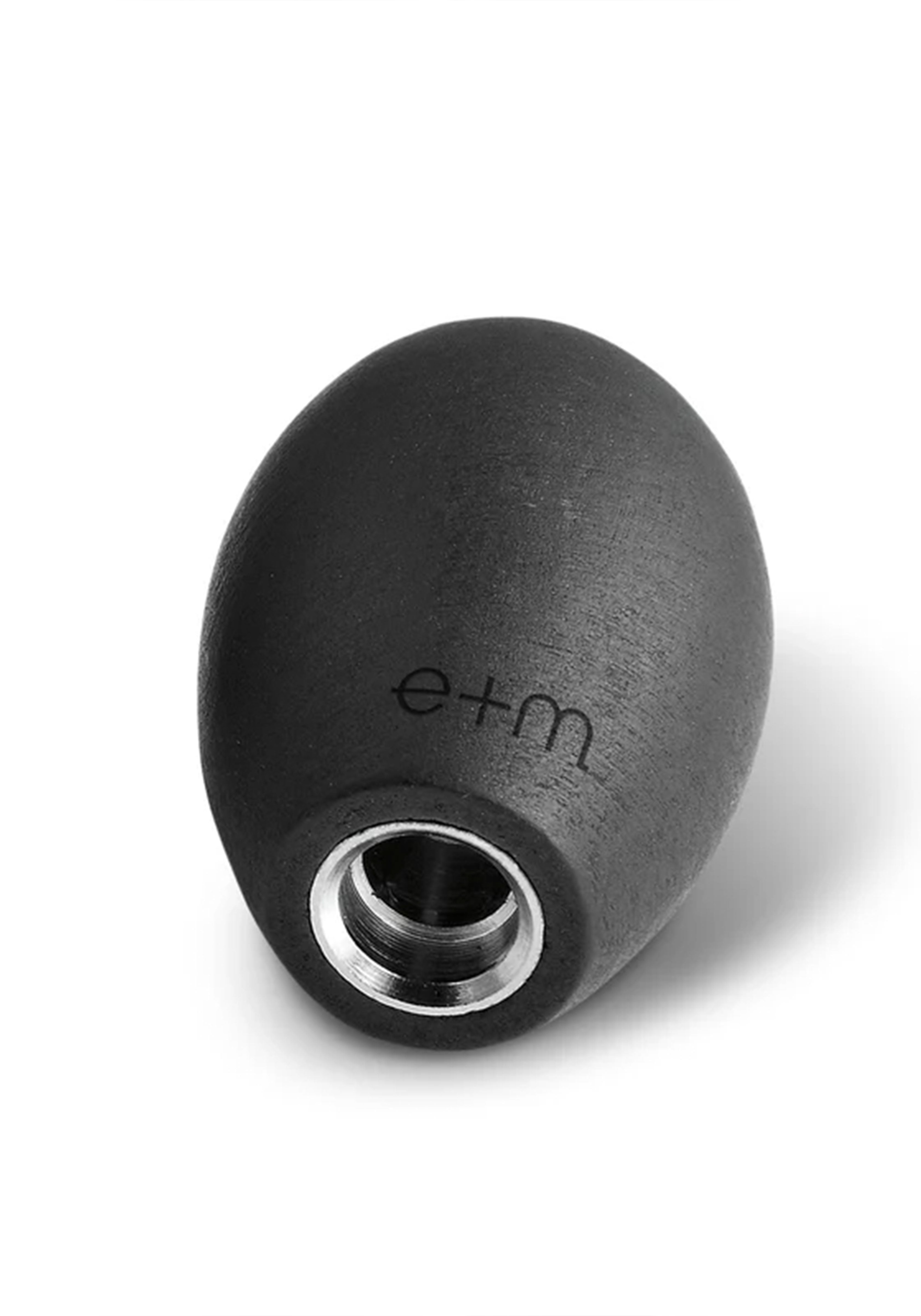 מחדד ביצה מעץ בוק שחור לחידוד גרפיט בעובי 5.6 מ"מ | E+M THINK BIG SHARPENER