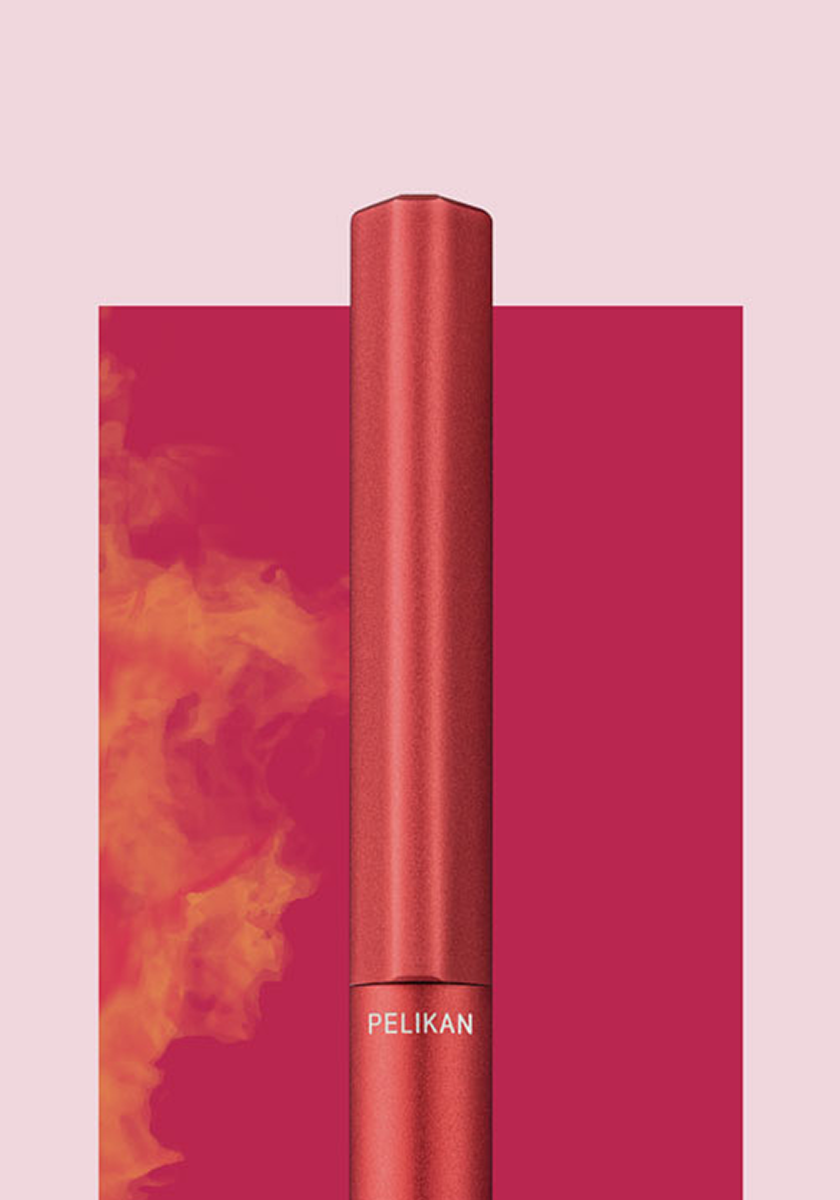 עט כדורי אדום בקופסת פח | Pelikan INEO Ballpoint