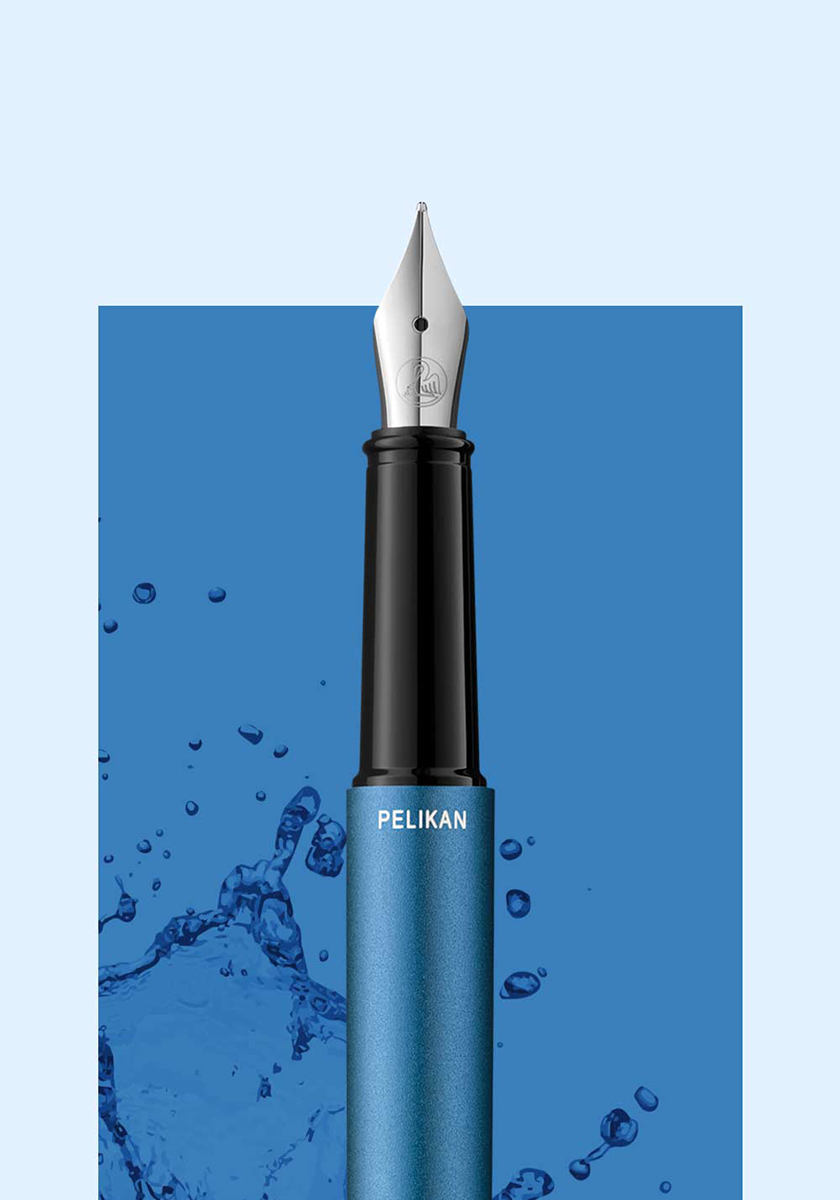 עט נובע כחול בקופסת פח | Pelikan INEO Fountain Pen