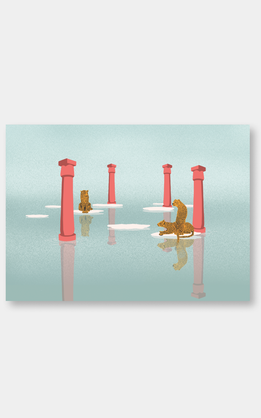 הדפס לתלייה על הקיר | Floating Tigers | מאיירת ליאן ברונשטיין