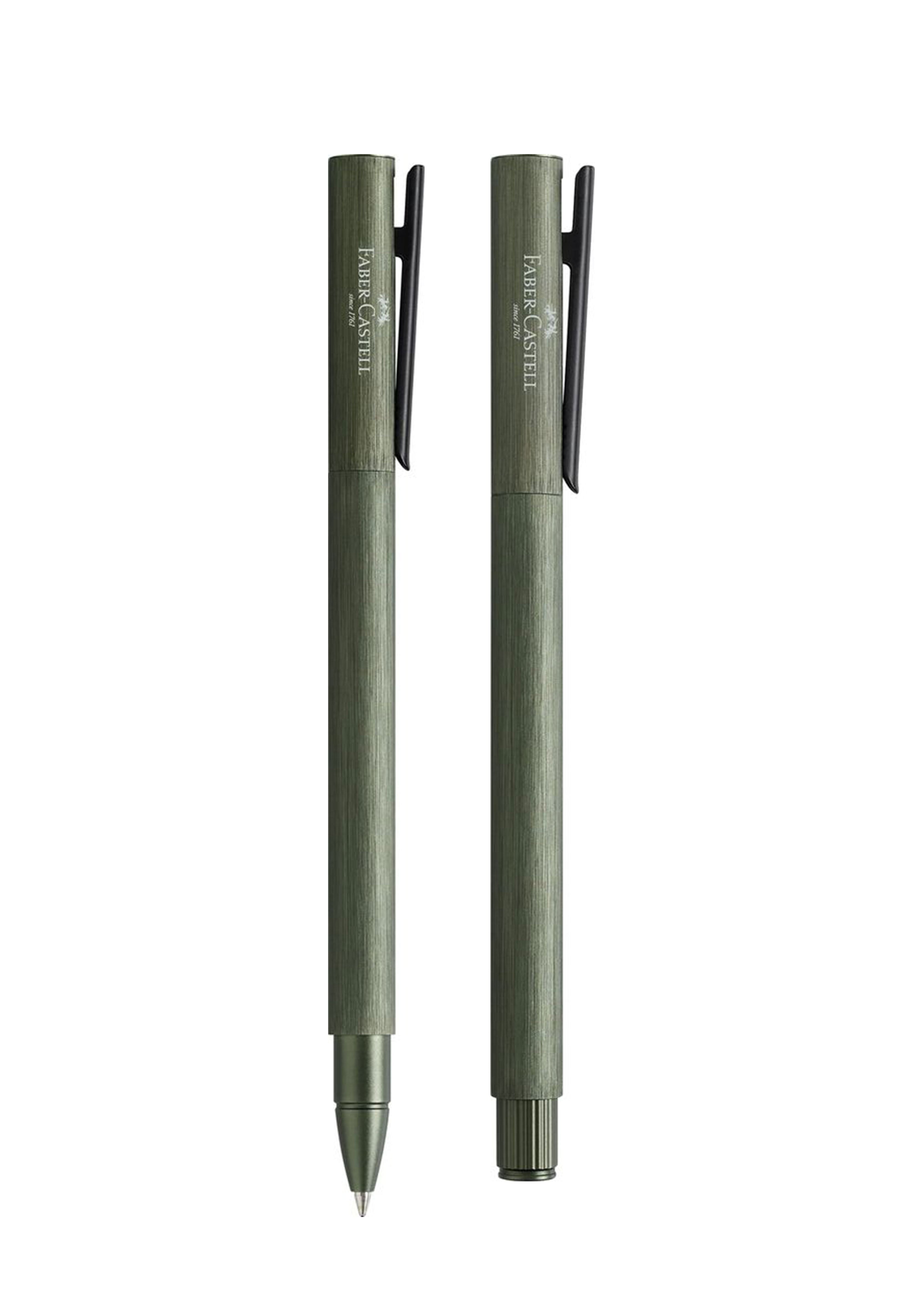 עט רולר אלומיניום ירוק זית | Faber Castell Neo Slim