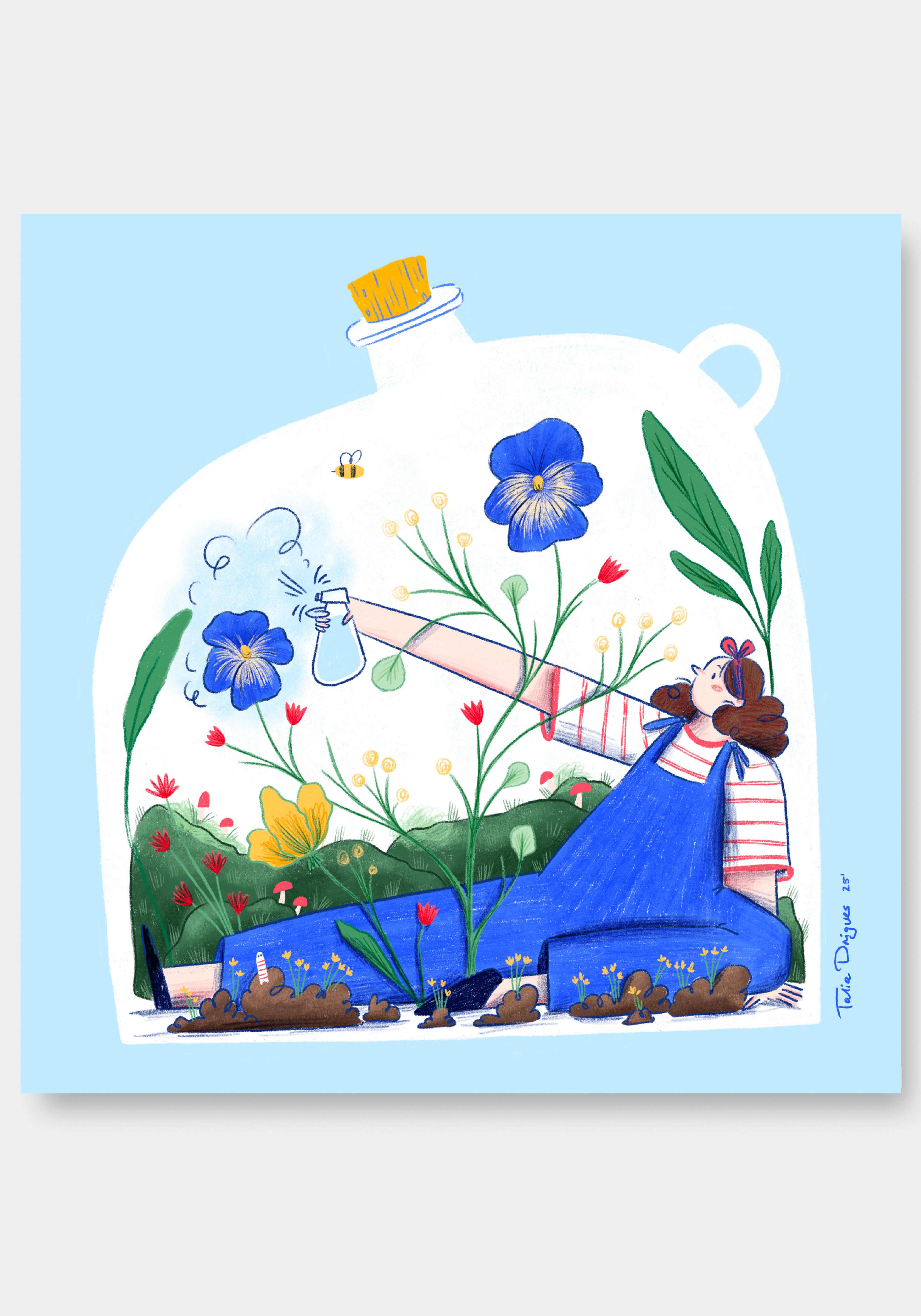 הדפס לתלייה על הקיר | טרריום | מאיירת טליה דריגס