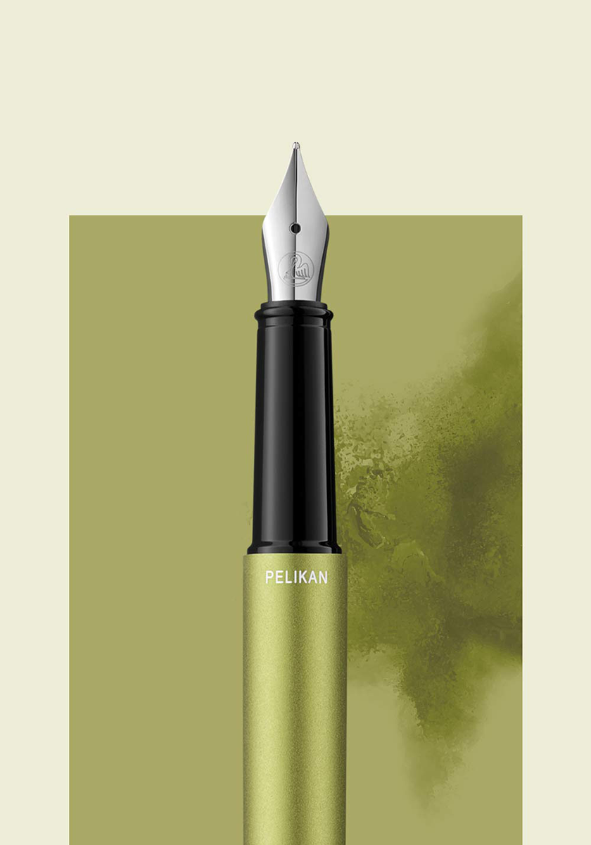 עט נובע ירוק בקופסת פח | Pelikan INEO Fountain Pen