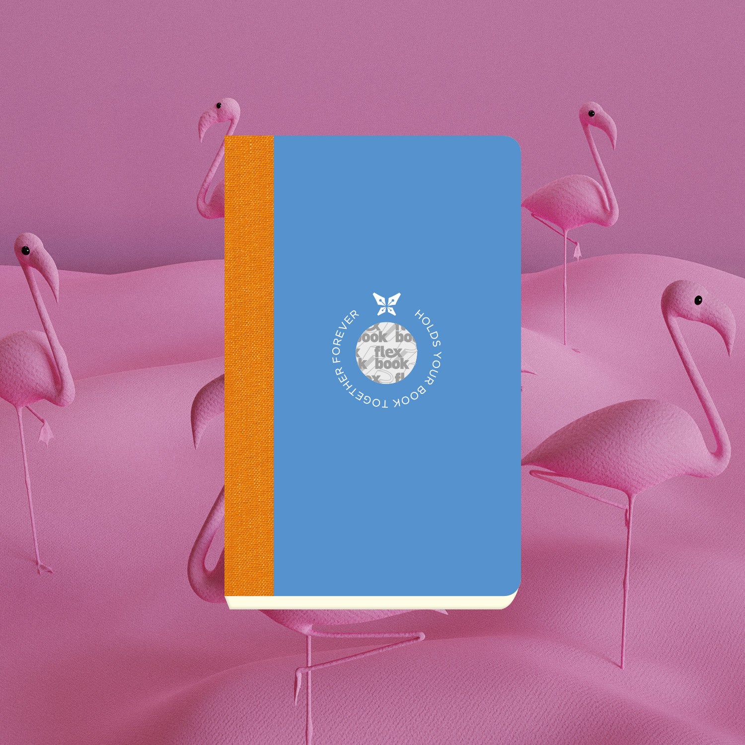 מחברת שורה כריכה כחול כתום SMARTBOOK | גודל כיס 9X14 ס"מ