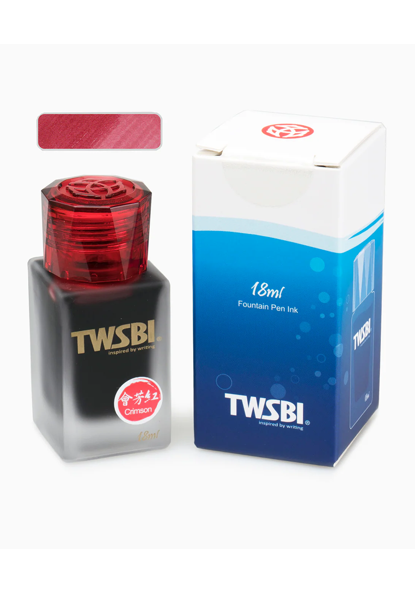 בקבוק דיו 18 מ"ל אדום ארגמן | TWSBI Ink Crimson