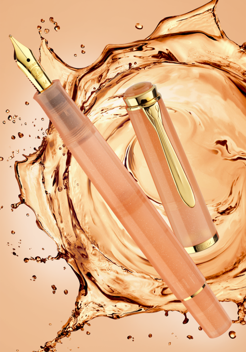 מארז עט נובע + דיו תואם | Pelikan Classics Apricot Achat