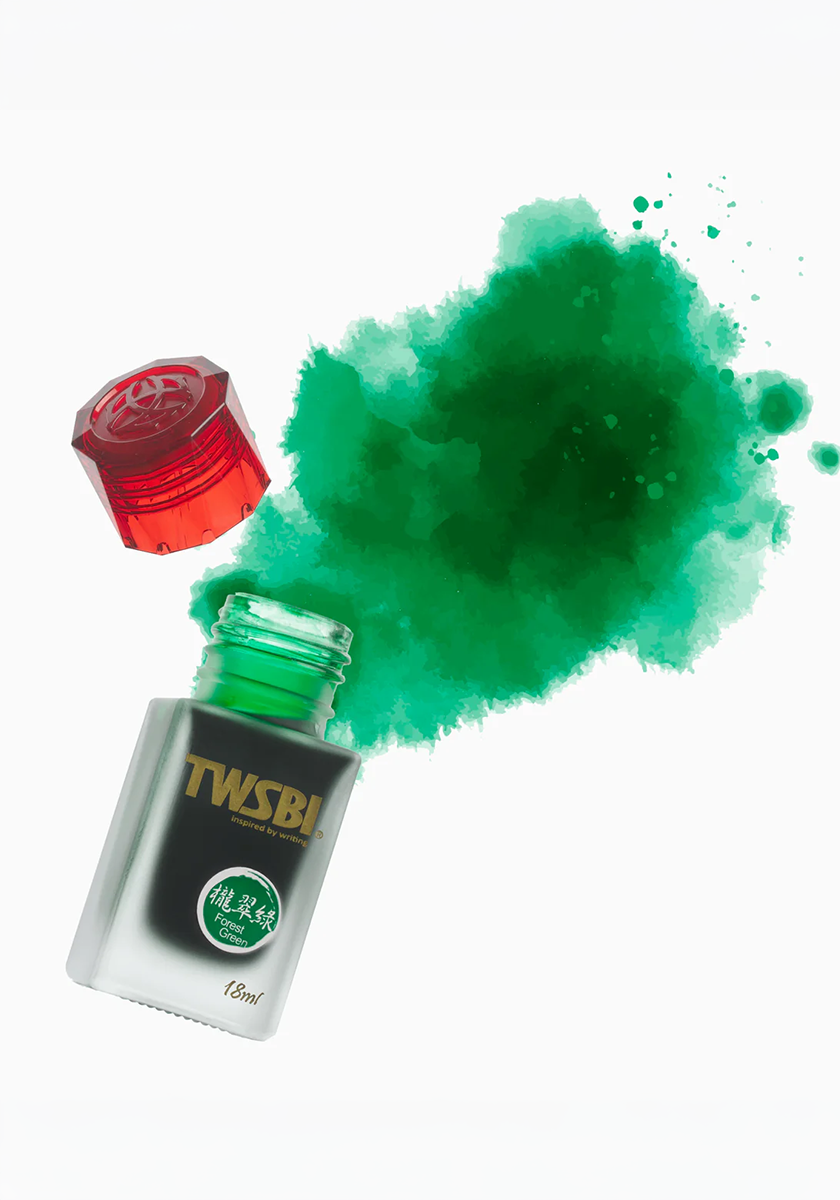 בקבוק דיו 18 מ"ל ירוק כהה | TWSBI Ink forest green