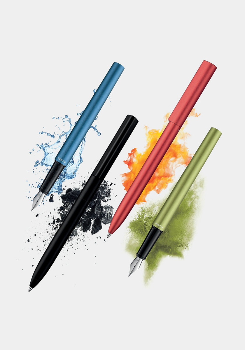 עט כדורי שחור בקופסת פח | Pelikan INEO Ballpoint