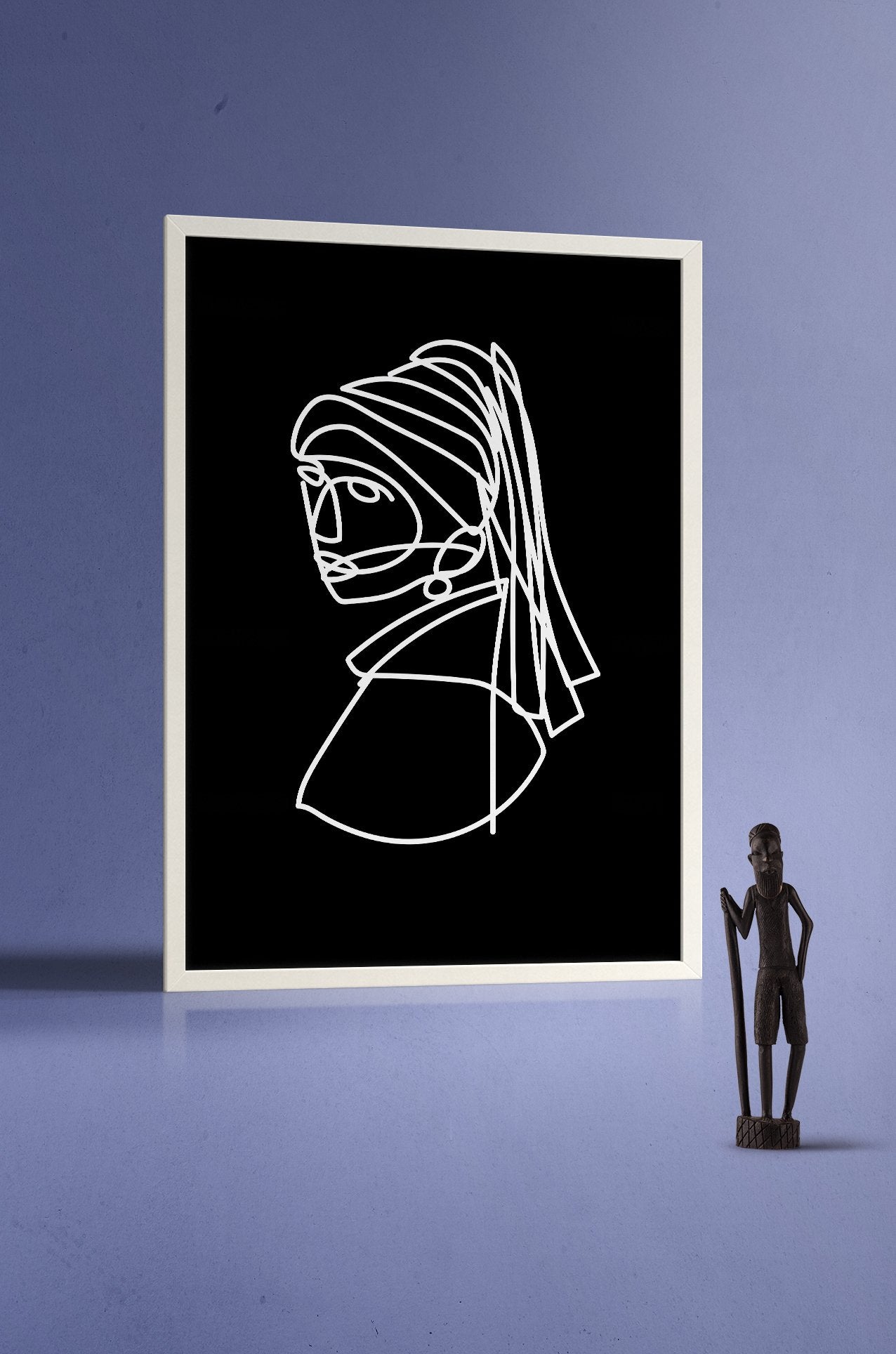 הנערה| איור חן מכבי | פרינט מושבח לתלייה על הקיר ללא מסגרת