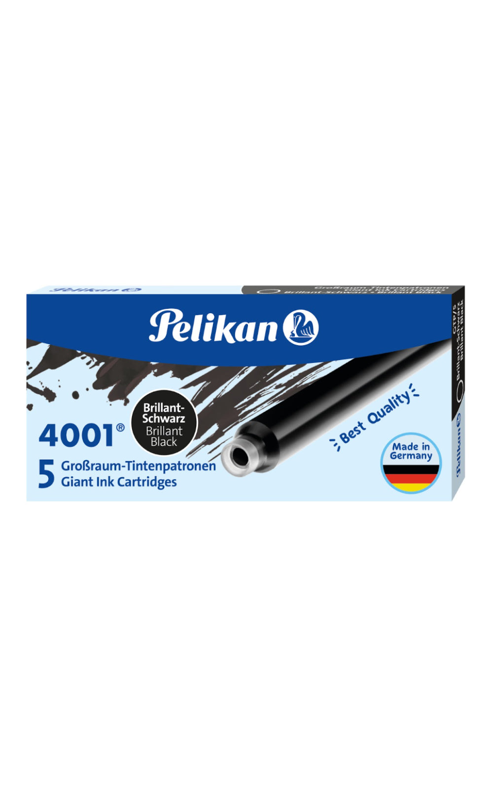 קפסולות דיו ארוכות לעט נובע בצבע שחור | Pelikan 4001® GTP/5