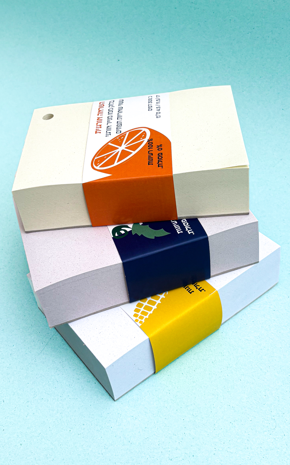 השראה אורגנית I בלוק ממו מנייר אורגני I משאריות תפוזים