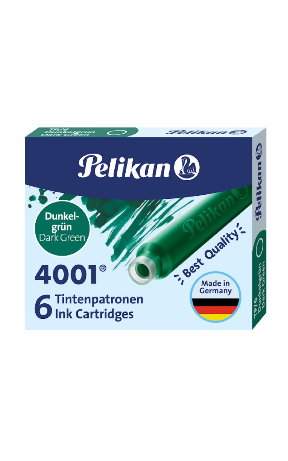 קפסולות דיו לעט נובע של פליקן | צבעים לבחירה | Pelikan 4001® TP/6