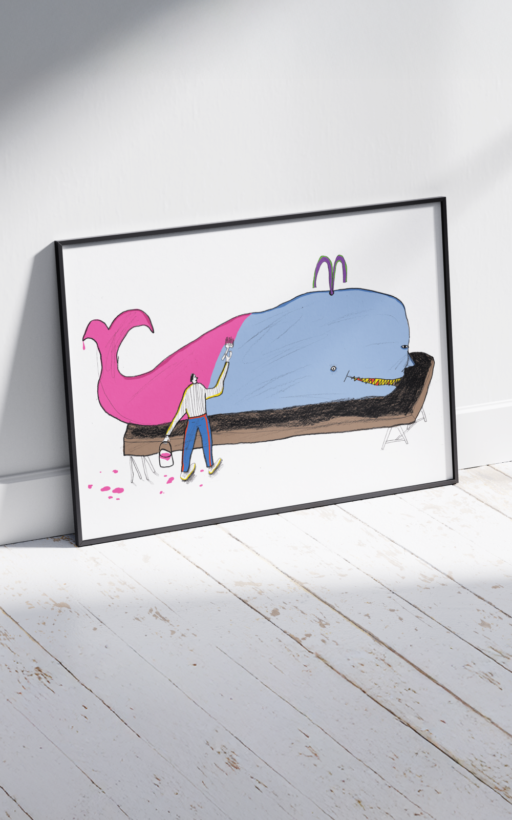 הדפס לתלייה על הקיר | Painting the whale | ענת ורשבסקי