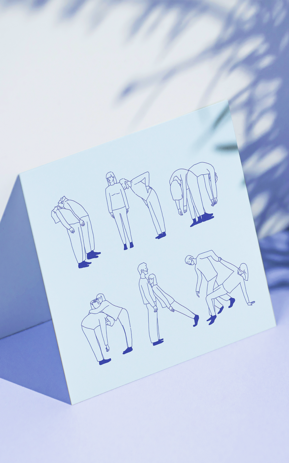 הדפס לתלייה על הקיר | זוג | כחול | מאיירת ליאן ברונשטיין