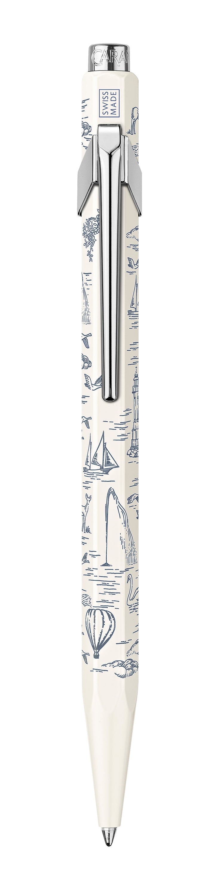 סט של עט כדורי ועיפרון מכני 0.5 מ"מ | CARAN D'ACHE 849™ WRITING SET TOILE DE JOUY