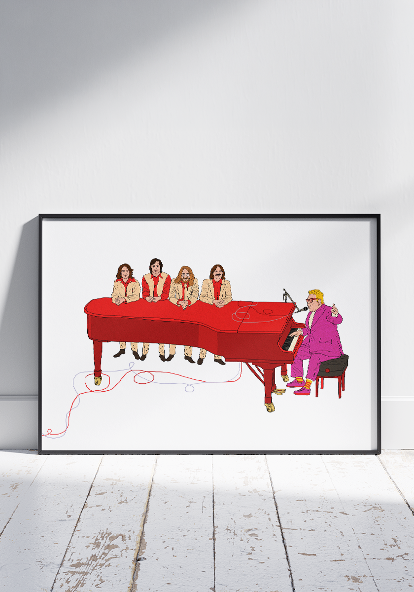 פרינט לתלייה על הקיר | Beatles | יזהר כהן - אוסף חדש