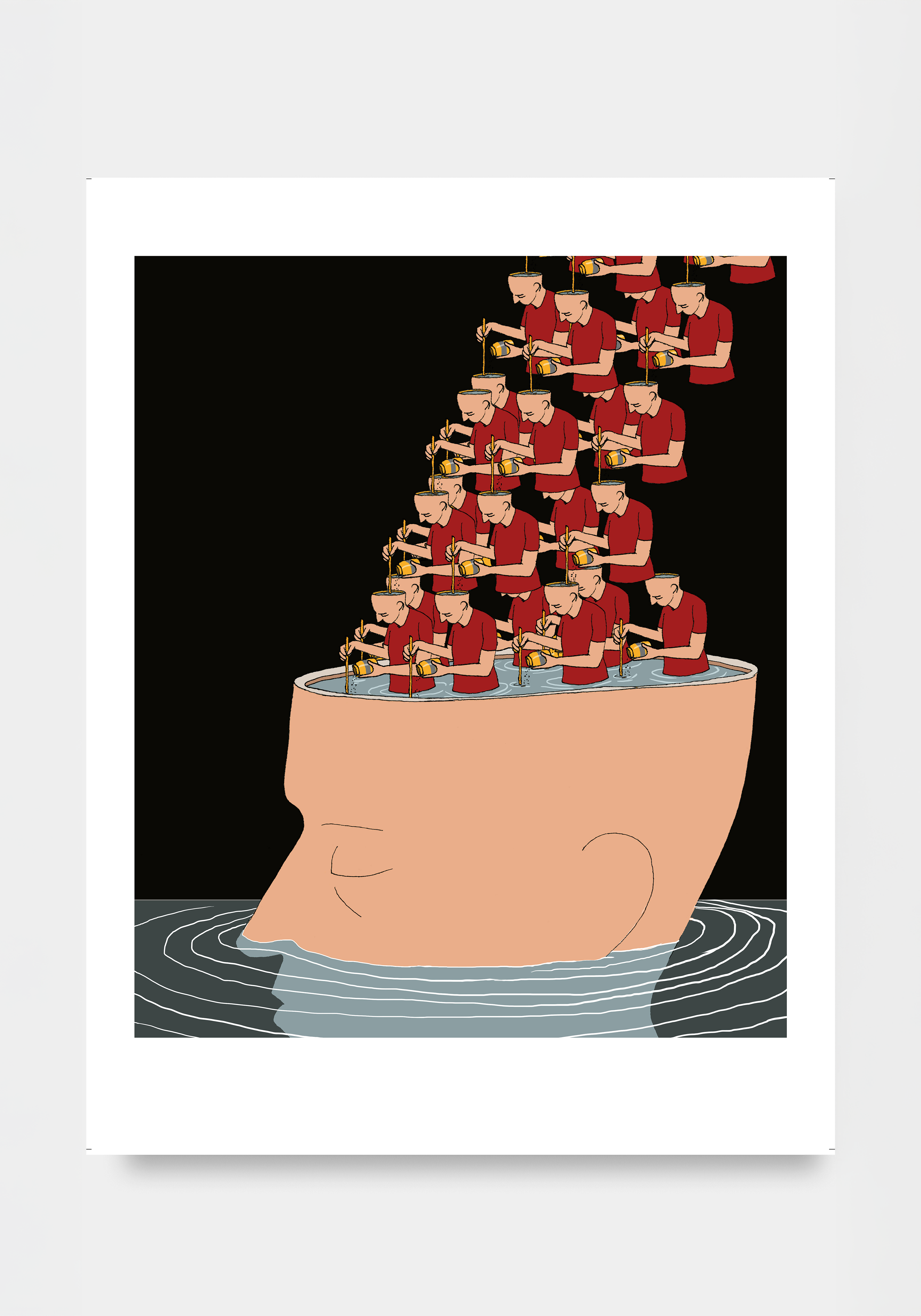 פרינט לתלייה על הקיר | Brainwash | יזהר כהן - אוסף חדש