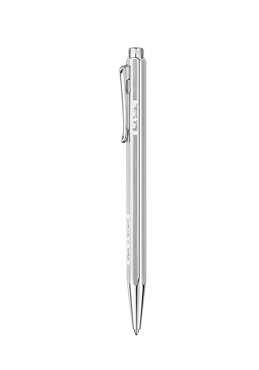 עט כדורי יוקרתי אקרידור כסוף | CARAN D’ACHE + Paul Smith Ecridor Ballpoint