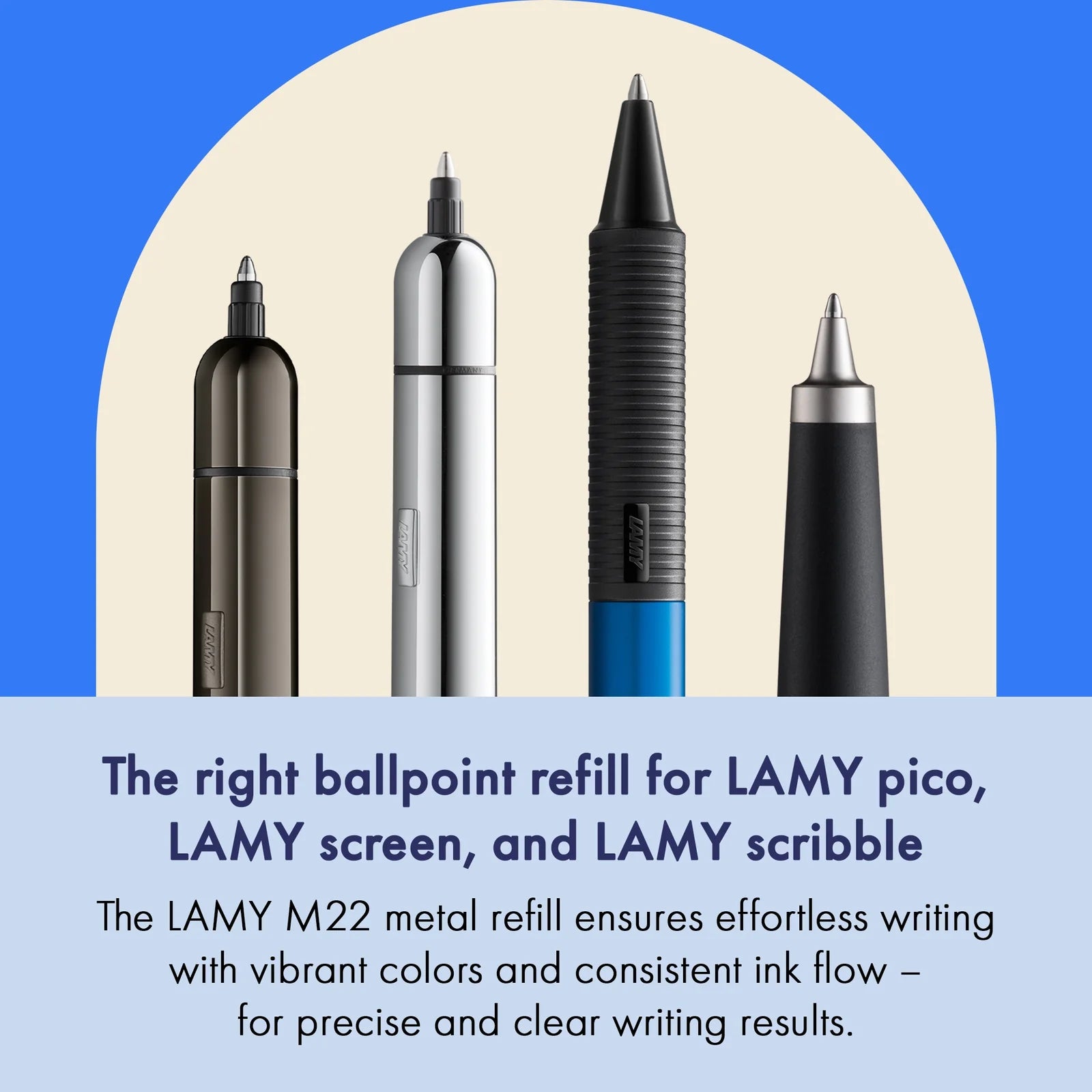 רפיל כדורי קומפקטי מתאים לעט מדגם פיקו | LAMY M 22 Refill