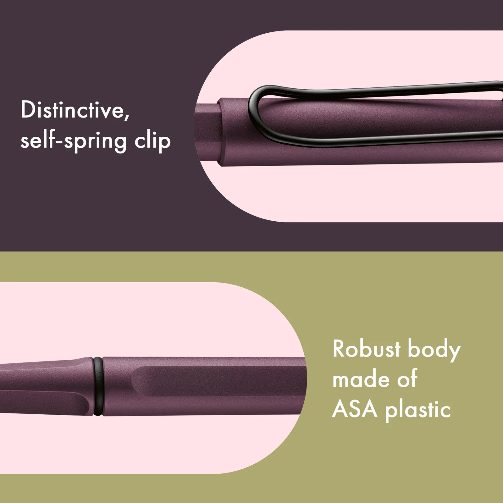 עט רולר סגול חציל דגם ספארי | LAMY safari scarlet