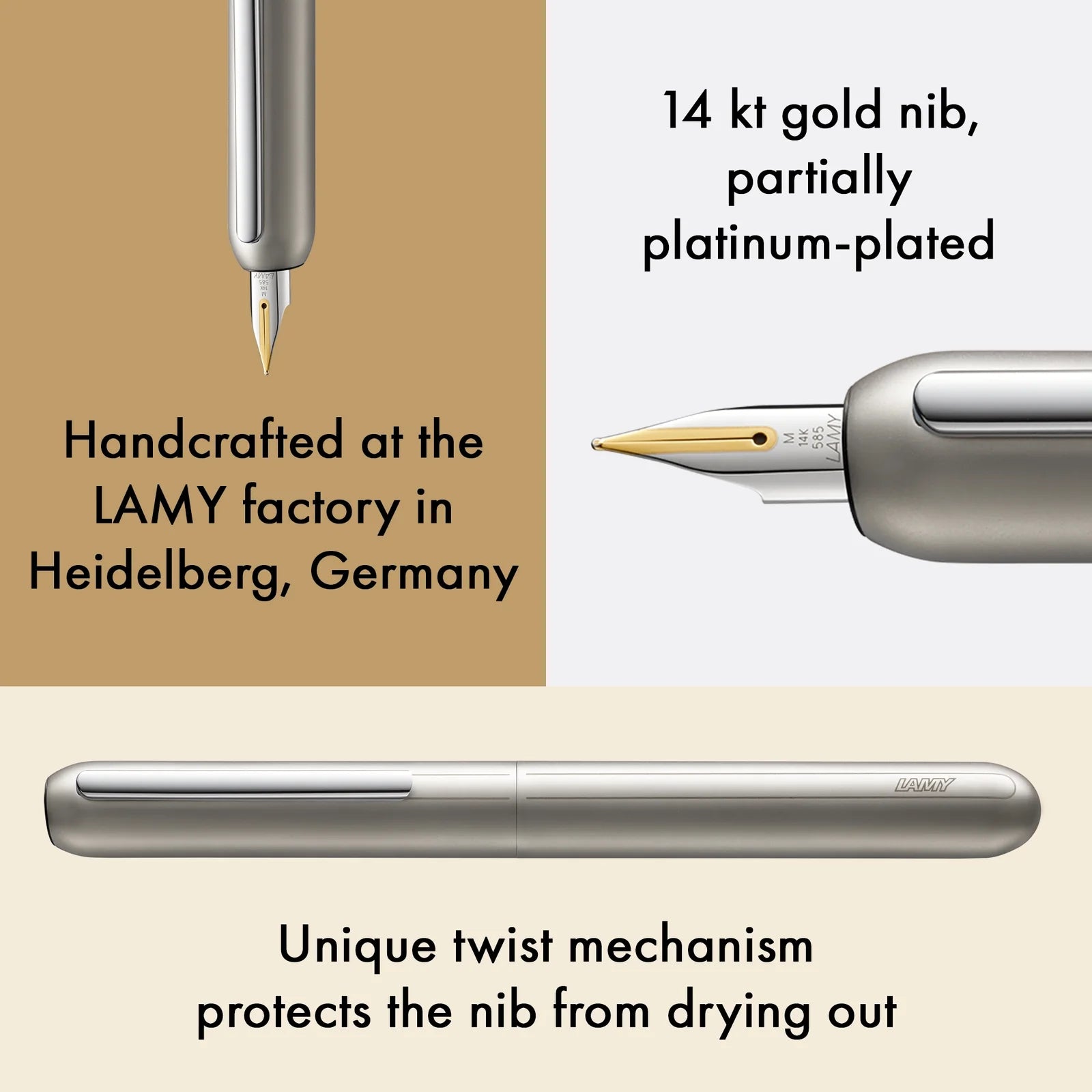 עט נובע יוקרתי כסוף | LAMY Dialog Palladium