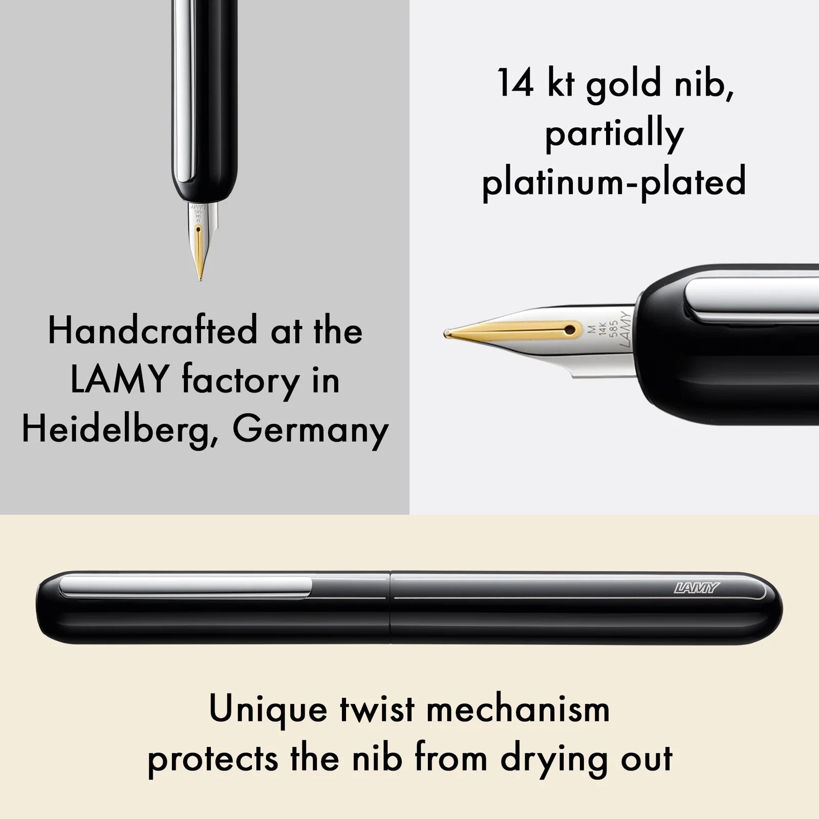 עט נובע יוקרתי שחור | LAMY Dialog Pianoblack