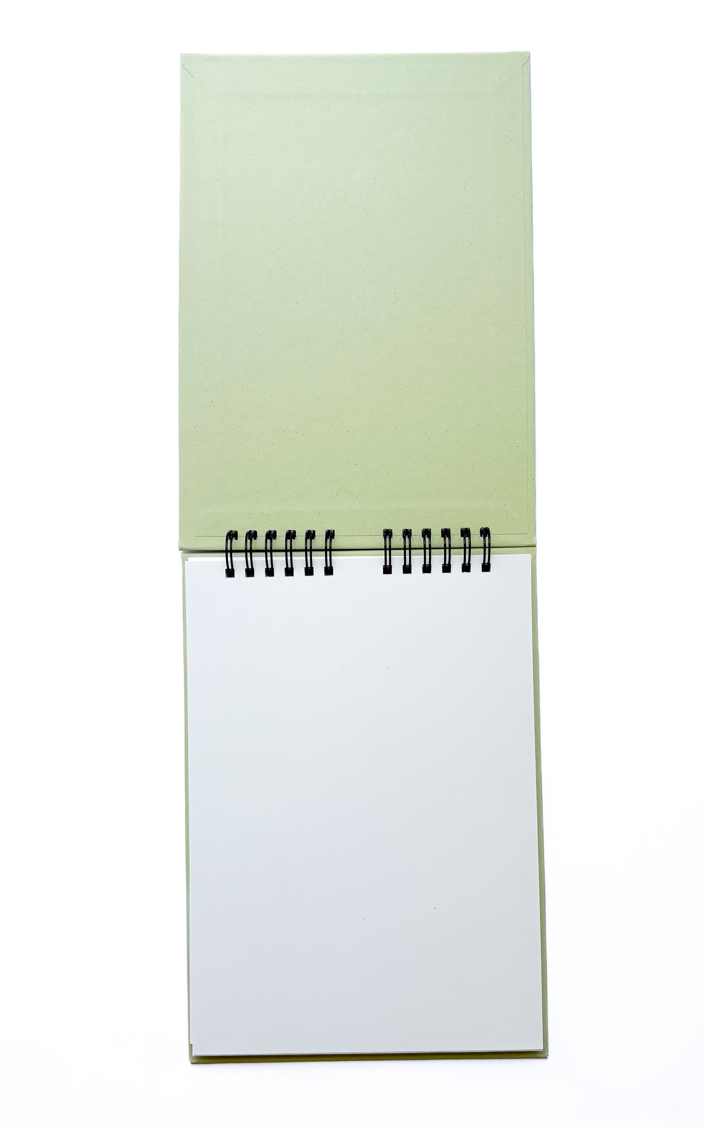 מחברת ספירלה חלקה אורגנית ואקולוגית | כריכה קשה | 2 גדלים לבחירה