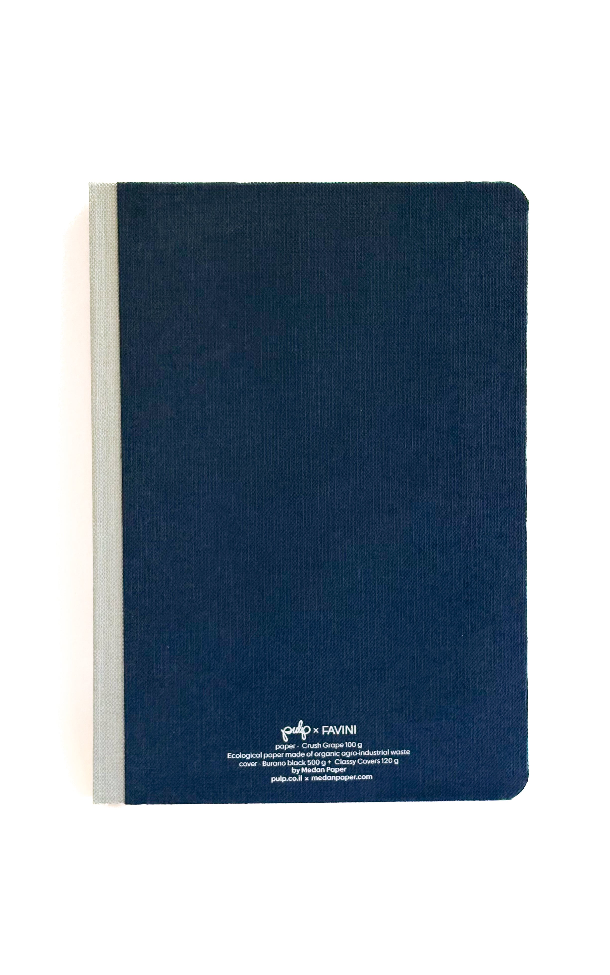 מחברת חלקה בתפירת פשתן מתאימה לסקצ'בוק | גודל A5 | נייר אורגני משאריות תירס | צבעי כריכה לבחירה