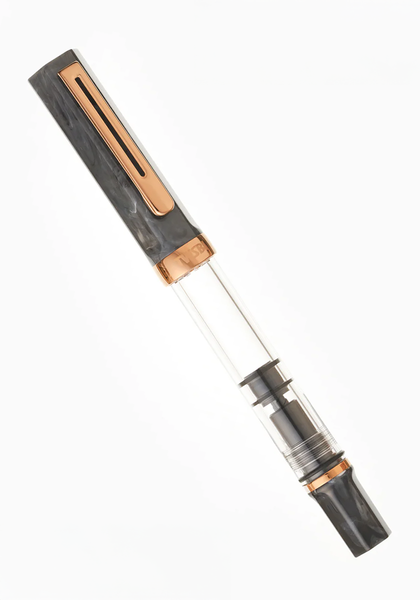 עט נובע שחור מרבל וברונזה | TWSBI ECO Black Marble Bronze Fountain Pen