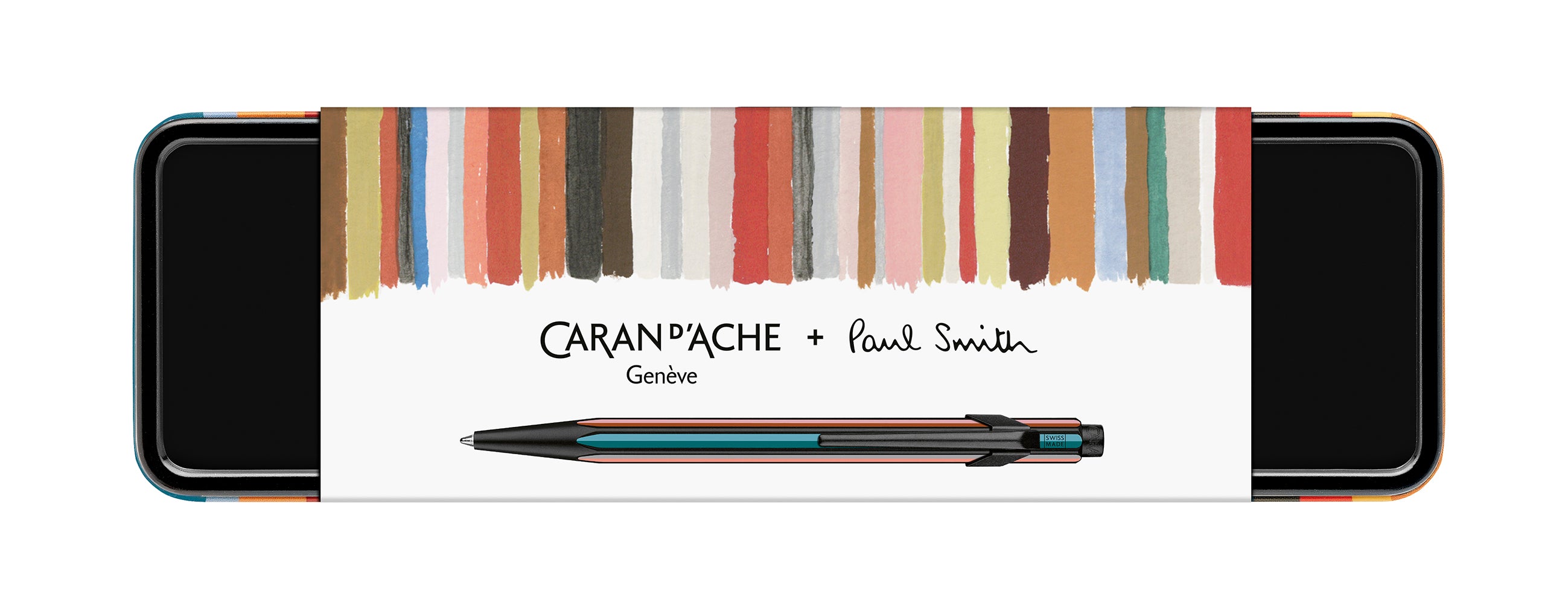 עט כדורי שחור ומפוספס מסדרת 849 | CARAN D’ACHE + PAUL SMITH EDITION 5 BLACK
