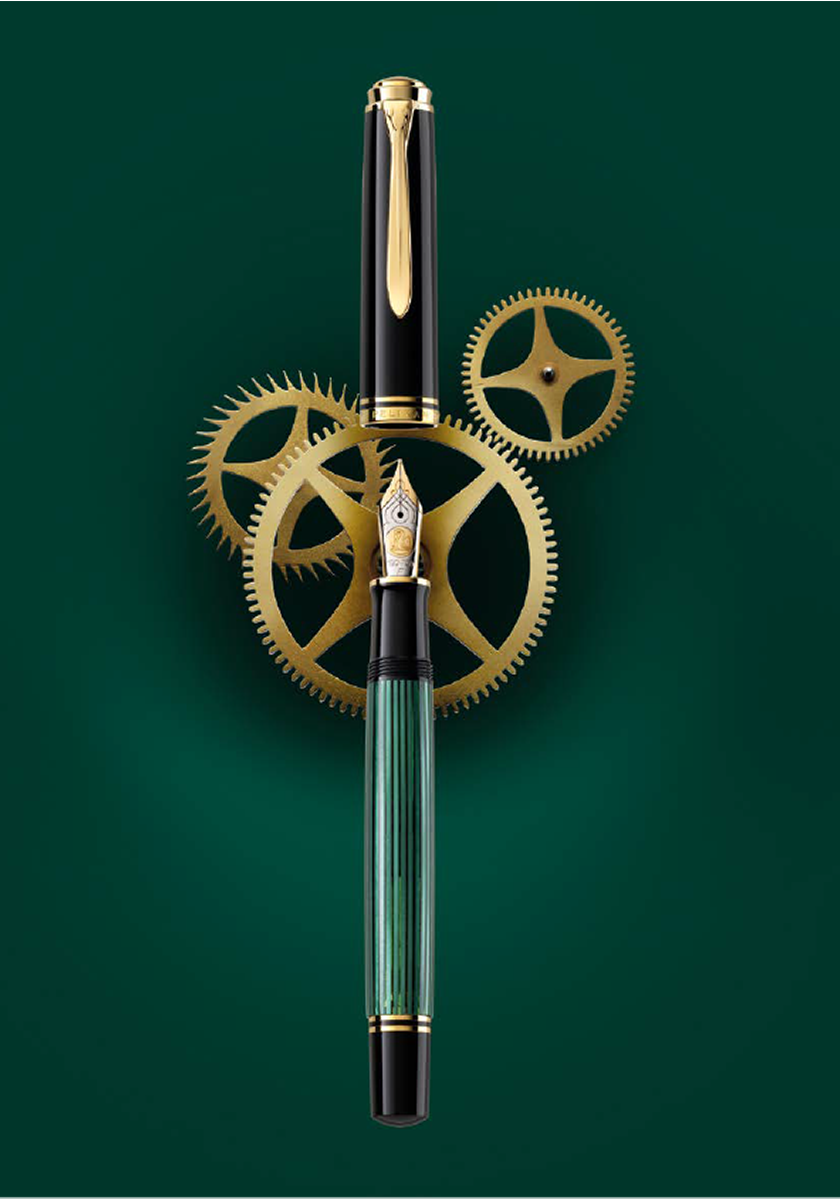 עט נובע ירוק-שחור | Pelikan Souveran M600