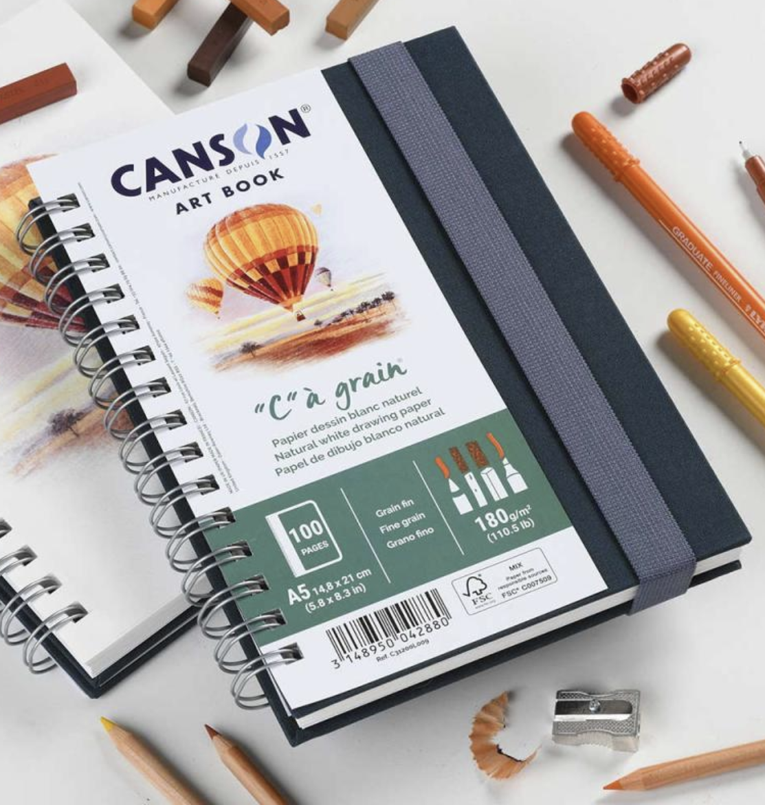 מחברת סקיצות 180 גרם בגודל A5 | Canson "C" à grain Art Book