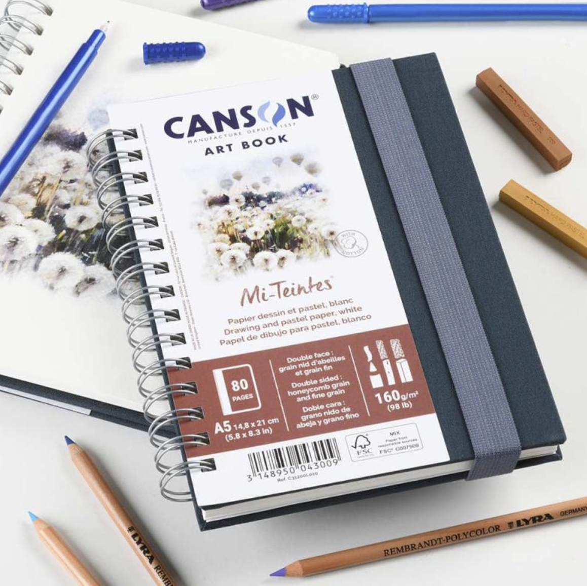 מחברת סקיצות 160 גרם בגודל A5 | Canson Mi-Teintes Art Book