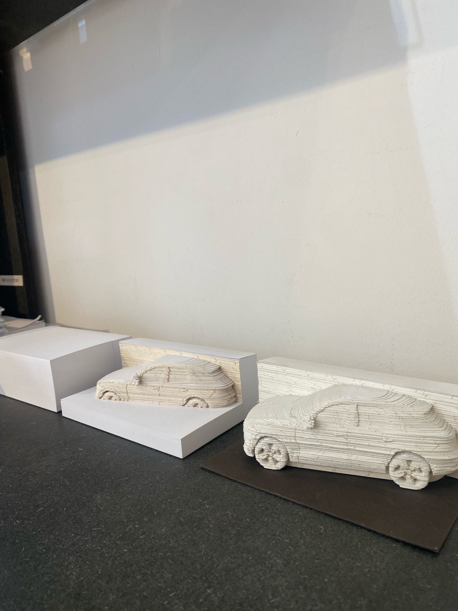 קוביית נייר תלת מימד - מכונית - עודפי ייצור