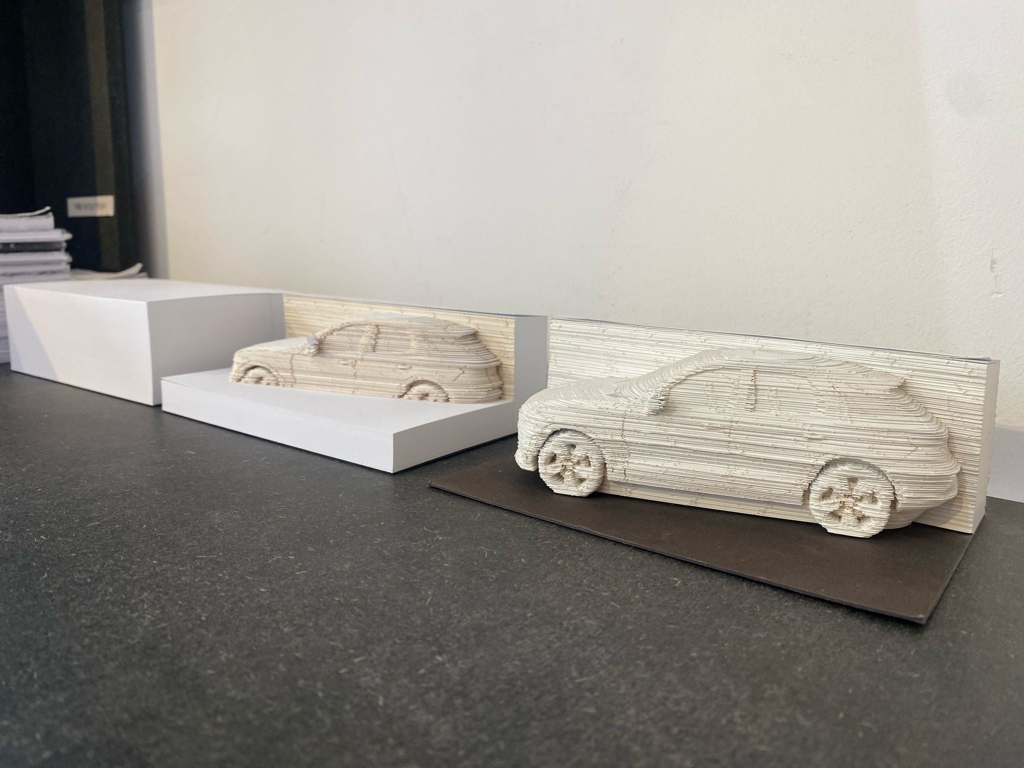 קוביית נייר תלת מימד - מכונית - עודפי ייצור