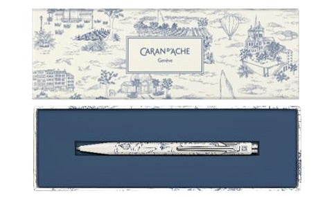 עט כדורי לבן מאוייר | CARAN D'ACHE 849™ BALLPOINT PEN TOILE DE JOUY