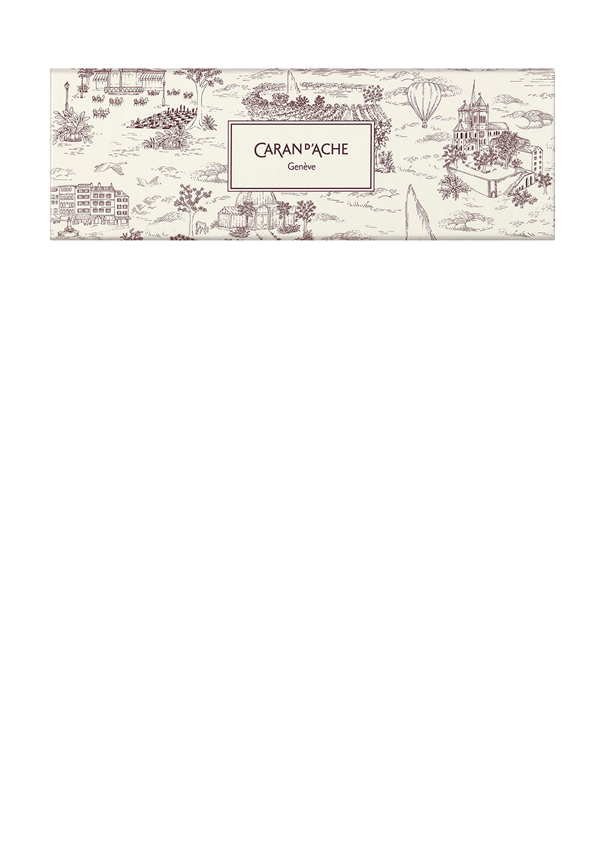 עט כדורי בורדו | CARAN D'ACHE 849 TOILE DE JOUY