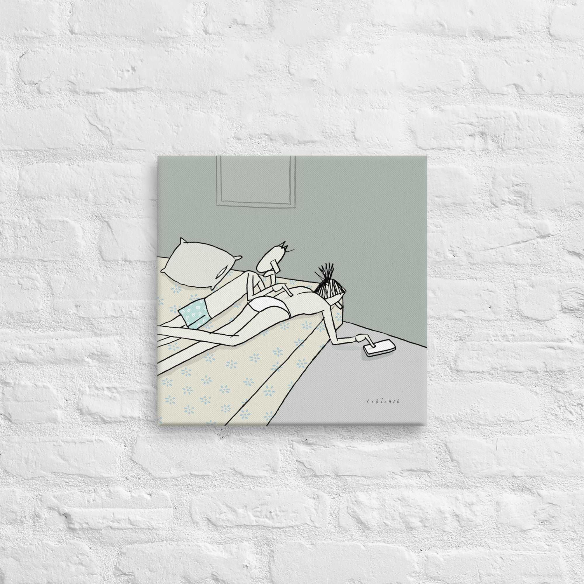 Orange & blue Canvas