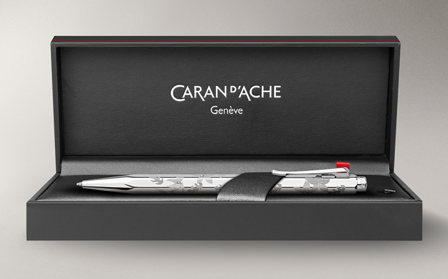 עט כדורי יוקרתי פרחים | Caran D'Ache Platinum-Coated ECRIDOR™ FLOWERS Ballpoint Pen