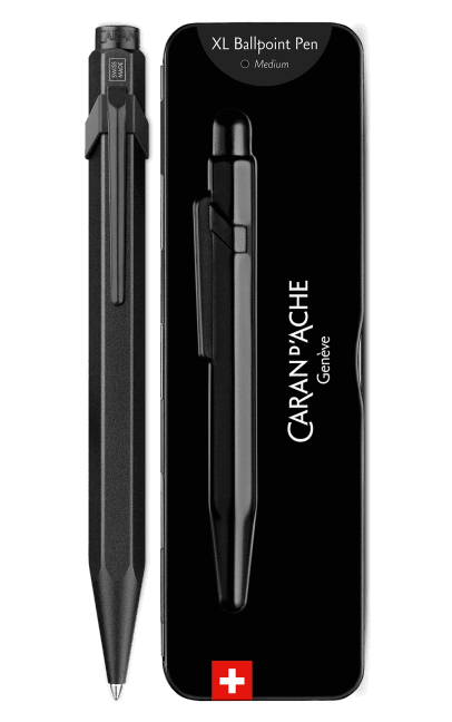חדש !!! עט כדורי בלאק קוד XL מסדרה 849 . בקופסת פח | Caran d’Ache Black code