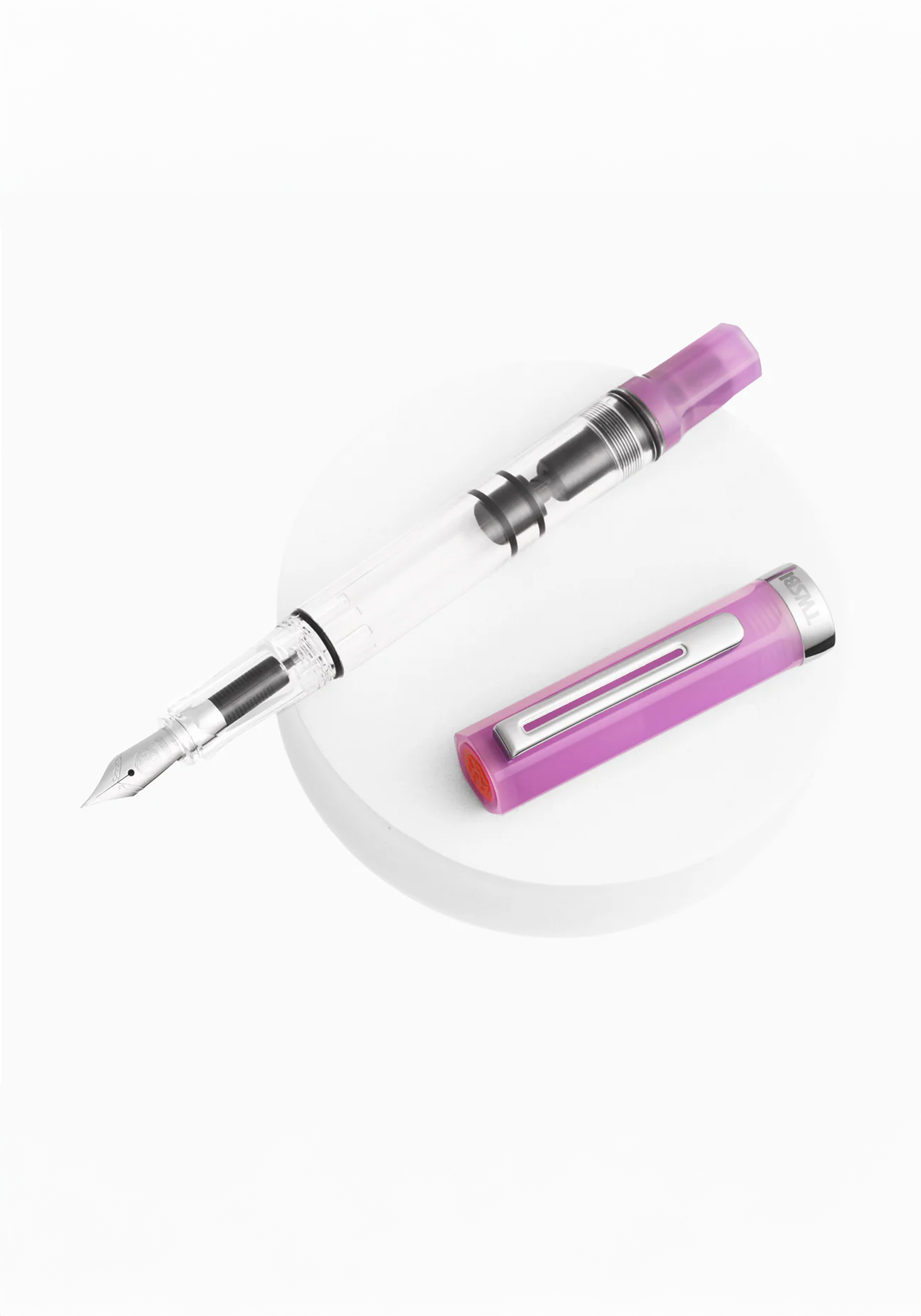 עט נובע סגול ושקוף | TWSBI ECO Glow Purple
