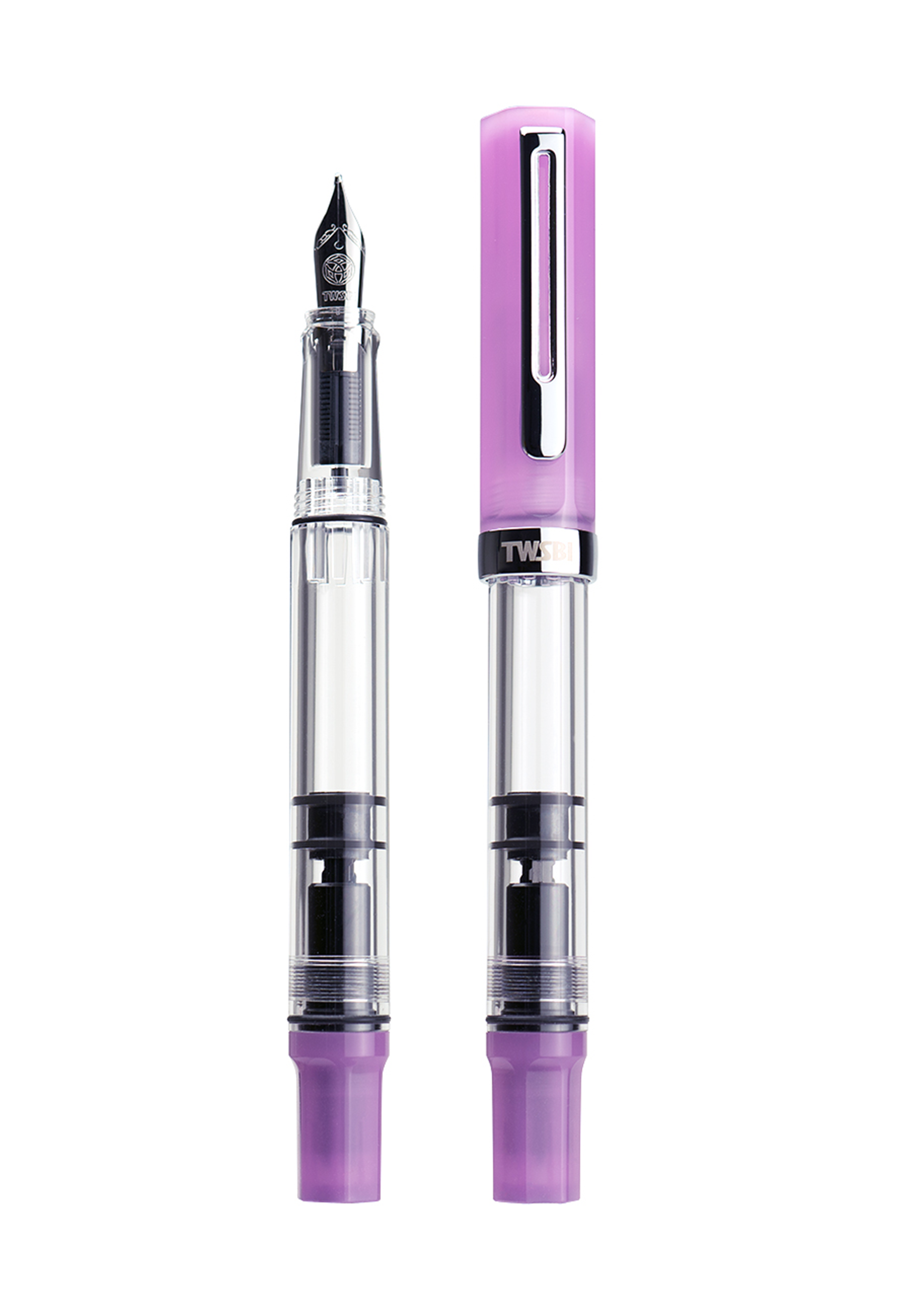 עט נובע סגול ושקוף | TWSBI ECO Glow Purple
