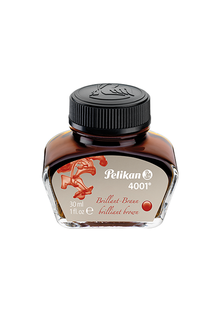 בקבוק דיו לעט נובע בצבע חום | Pelikan Ink 4001
